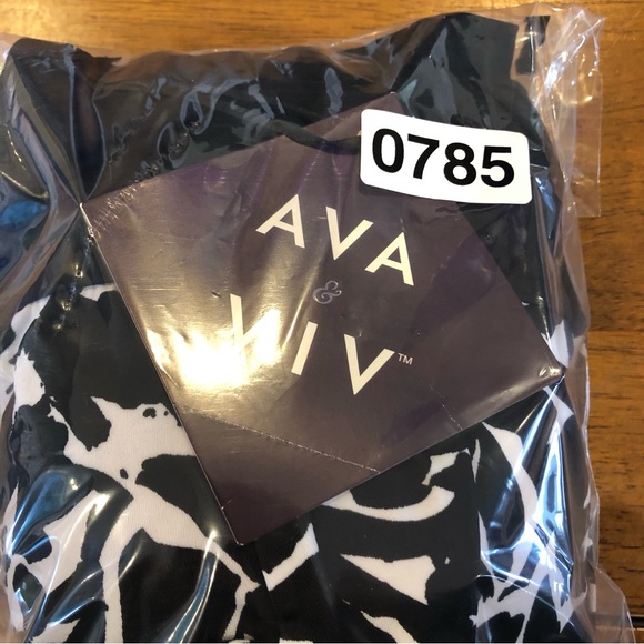 NWT AVA & VIV Women’s Swimsuit Bathing Suit Tankini Top 22W 3X - Picture 8 of 9